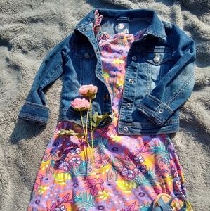 Love And Fast Sight girls size L floral sun dress